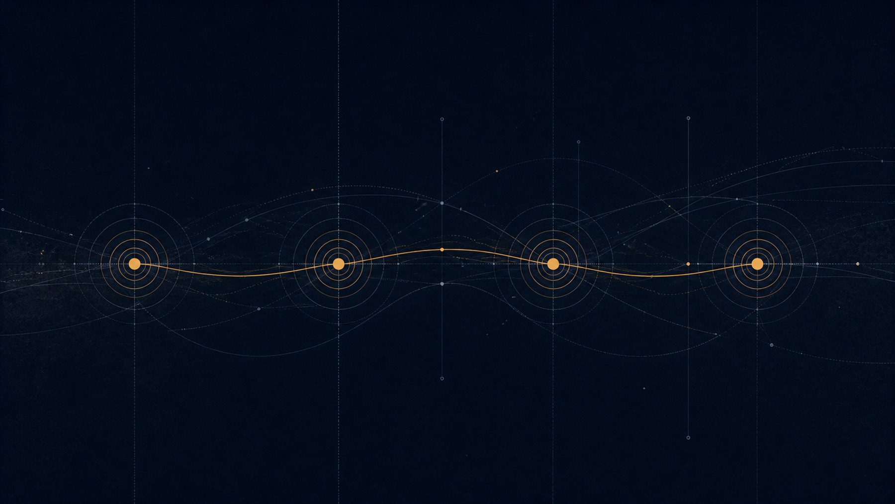 Four precise stations connected by one amber review route
